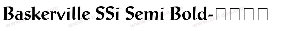 Baskerville SSi Semi Bold字体转换